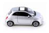 Fiat 500, Silver - Kinsmart 5345D - 1/28 Scale Diecast Model Toy Car