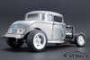 1932 Ford 5 Window Hot Rod Coupe, Silver - Acme 1805013 - 1/18 Scale Diecast Model Toy Car