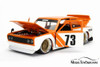 1973 Datsun 510 Widebody #73, Orange w/ White - Jada 99094WA1 - 1/24 Scale Diecast Model Toy Car