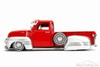 1951 Chevy Pick-Up, Red w/ Silver - JADA 97229WA1 - 1/24 Scale Diecast Model Toy Car