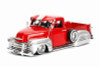 1951 Chevy Pick-Up, Red w/ Silver - JADA 97229WA1 - 1/24 Scale Diecast Model Toy Car