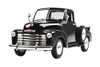 1953 Chevy 3100 Pick Up Truck, Black - Welly 22087/4D - 1/24 Scale Diecast Model Toy Car