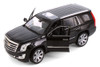 2017 Cadillac Escalade, Gloss Black - Welly 24084/4D - 1/24 Scale Diecast Model Toy Car