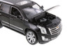 2017 Cadillac Escalade, Gloss Black - Welly 24084/4D - 1/24 Scale Diecast Model Toy Car