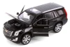 2017 Cadillac Escalade, Gloss Black - Welly 24084/4D - 1/24 Scale Diecast Model Toy Car