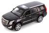2017 Cadillac Escalade, Gloss Black - Welly 24084/4D - 1/24 Scale Diecast Model Toy Car