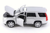 2017 Cadillac Escalade, Silver - Welly 24084/4D - 1/24 Scale Diecast Model Toy Car