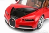 Bugatti Chiron, Red w/ Black - Bburago 11040R - 1/18 Scale Diecast Model Toy Car