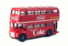 Coke Routemaster London Dbl Decker Bus, 434617 - 1/64 Scale Diecast Model Toy Car