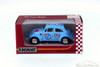 1967 Volkswagen VW Classic Beetle w/ Peace Decals, Blue - Kinsmart 5375FW - 1/32 Scale Diecast Model Toy Car