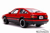 1986 Toyota Trueno AE86 Hardtop, Glossy Red with Black - Jada 99577 - 1/24 scale Diecast Model Toy Car