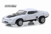 1973 Ford Falcon XB Custom, White w/Black Stripes - Greenlight 30042 - 1/64 Diecast Car