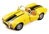 1965 Shelby Cobra 427 Convertible, Yellow - Maisto 34276 - 1/24 Scale Diecast Car (New, but NO BOX)