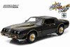 Smokey & The Bandit II 1980 Pontiac Trans AM T-Top, Black with Gold - Greenlight 12944 - 1/18 Scale Diecast Model Toy Car