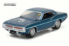 1970 Plymouth HEMI Cuda, Jamaica Blue - Greenlight 37110/48 - 1/64 Scale Diecast Model Toy Car
