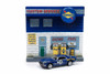 1967 Chevy Camaro with Sunoco Exterior Service Gas Station Facade, #15 - Round 2 JLDR007/24 - 1/64 scale Diecast Model Toy Car