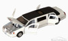 1999 Lincoln Town Car Stretch Limousine, White - Kinsmart 7001DW - 1/38 scale Diecast Model Toy Car