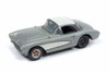 1957 Chevy Corvette, Silver with White Top - Round 2 JLMC020/48A - 1/64 scale Diecast Model Toy Car