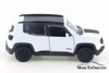 2017 Jeep Renegade Trailhawk, White w/ Black - Welly 43736D - 4.5" Diecast Model Toy Car