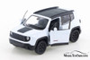 2017 Jeep Renegade Trailhawk, White w/ Black - Welly 43736D - 4.5" Diecast Model Toy Car