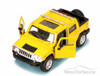 2005 Hummer H2 SUT Pickup Truck, Yellow - Kinsmart 5097D - 1/40 scale Diecast Model Toy Car (Brand New, but NOT IN BOX)