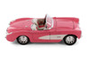 1957 Chevy Corvette Convertible, Coral Pink - Welly 29393/4D - 1/24 Scale Diecast Model Toy Car