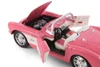 1957 Chevy Corvette Convertible, Coral Pink - Welly 29393/4D - 1/24 Scale Diecast Model Toy Car