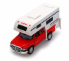 Dodge Ram Pickup w/ Camper, Red - Kinsmart 5503D - 1/46 scale Diecast Model Toy Car (Brand New, but NOT IN BOX)