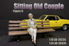 Sitting Old Couple Figure II - American Diorama 38235 - 1/18 Figurine - Diorama Accessory