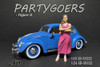 Partygoers Figure II, Pink - American Diorama 38222 - 1/18 scale Figurine - Diorama Accessory