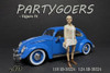 Partygoers Figure IV, Beige and White - American Diorama 38224 - 1/18 Figurine - Diorama Accessory