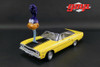 1970 Plymouth Road Runner with &quot;The Loved Bird&quot; Road Runner Air Grabber Figure, Yellow and Black - GMP 18924 - 1/18 scale Diecast Model Toy Car