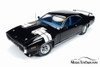 1971 Plymouth GTX Hard Top, Black Velvet - Auto World AMM1133 - 1/18 Scale Diecast Model Toy Car