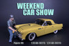 Weekend Car Show Figure VII, Blue & Gray - American Diorama 38215, 1/18 Figurine, Diorama Accessory