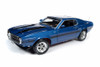 1969 Ford Mustang Shelby GT-350 Fastback Pilot Car Hardtop, Acapluco Blue with Black - Auto World AMM1188 - 1/18 Scale Diecast Model Toy Car