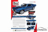 1969 Ford Mustang Shelby GT-350 Fastback Pilot Car Hardtop, Acapluco Blue with Black - Auto World AMM1188 - 1/18 Scale Diecast Model Toy Car