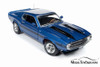 1969 Ford Mustang Shelby GT-350 Fastback Pilot Car Hardtop, Acapluco Blue with Black - Auto World AMM1188 - 1/18 Scale Diecast Model Toy Car