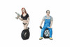 Tire Brigade Michele and Derek 2 piece Figurine Set, 768 - 1/18 Scale Figurine - Diorama Accessory