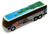 NYC Coach Bus w/ Statue of Liberty, White - Showcasts 9803DNY - 6 Inch Scale Diecast Model Replica