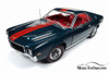 1968 AMC AMX with a 1/64 scale replica by Johnny Lightning, Blue - Auto World AMM1124 - 1/18 scale Diecast Model Toy Car