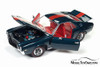 1968 AMC AMX with a 1/64 scale replica by Johnny Lightning, Blue - Auto World AMM1124 - 1/18 scale Diecast Model Toy Car