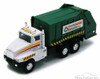 Garbage Truck - White w/Green Compactor - Showcasts 9911DG - 6 Inch Scale Diecast Model Replica