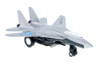 Super Flighters - F-14 Tomcat Fighter Plane, Silver - Showcasts 9860D - 4.75 In Diecast Replica