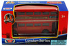 London Double Decker Bus , Red - Motormax 76002 - 4.75" Diecast Model Toy Car