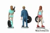 Tire Brigade Meg, Gary, and Michele 3 Figurine Set, 775 - 1/24 Scale Figurine - Diorama Accessory