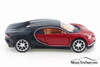 Bugatti Chiron, Red w/ Black - Welly 43738D - 4.5" Diecast Model Toy Car
