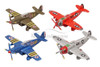 Vintage Aircraft Diecast Car Package - Box of 12 assorted 4.75 Inch Scale Diecast Model Cars