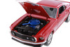 Box of 4 1969 Ford Mustang Boss 429 Hardtop Diecast Car Set - Showcasts 1/24 Scale Diecast Model Cars, Assorted Colors