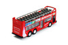 Box of 12 Diecast Model Cars - NYC Sightseeing Double Decker Bus Open Top, Blue, 6 Inch Scale