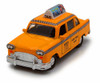 Box of 12 Diecast Model Cars - Taxi City Yellow Cab, Yellow, 5 Inch Scale